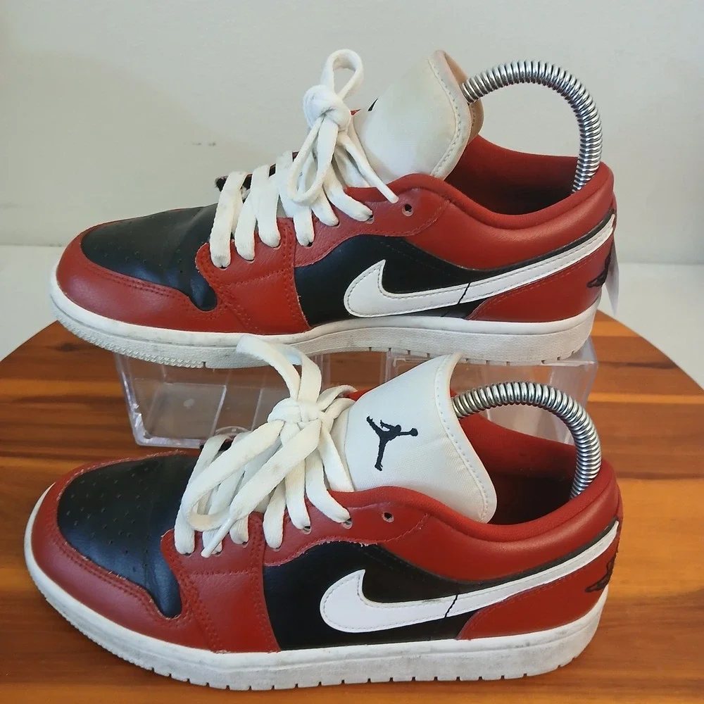 Jordan Air Jordan 1 Low Womens7 Red Black White Shoes Sneakers DC0774-603